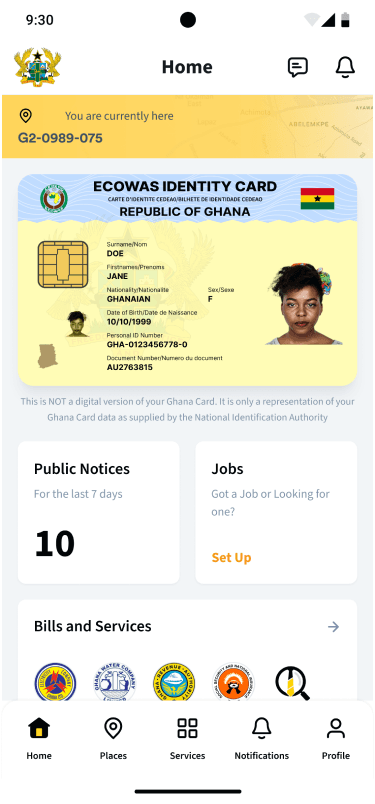 CitizenApp home screen